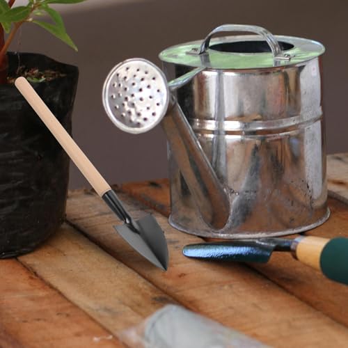 SUPVOX Juego de Herramientas de Jardinería Portátil Mini 3 Piezas para Plantar Mango de Madera Rastrillo Pequeño y Pala Metálica para Bonsáis y Cuidado Interior Kit Manual Práctico - imagen 7