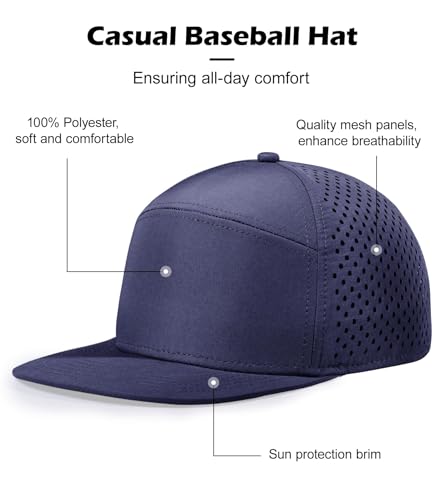Image of LiuSuper XXL Baseball Cap - Extra Large Flat Brim Snapback 5 Panel Trucker Hat for Big Heads