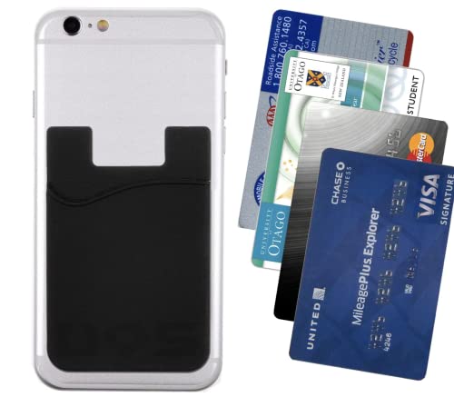 Porta Cartão De Crédito Adesivo Para Celular Smartphone - Preto