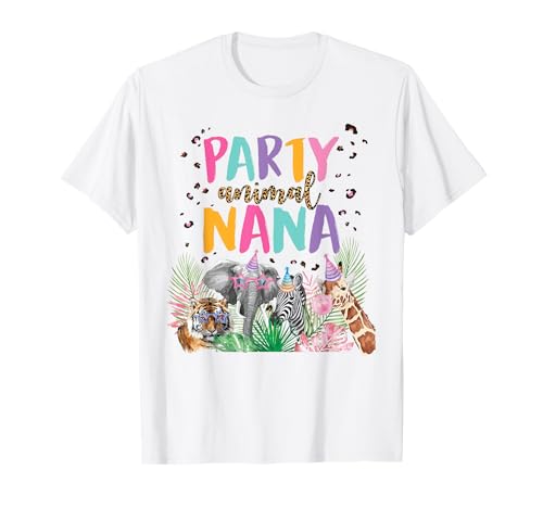 Fiesta de animales con temática de zoológico de Nana Of The Birthday para niños y niñas Camiseta