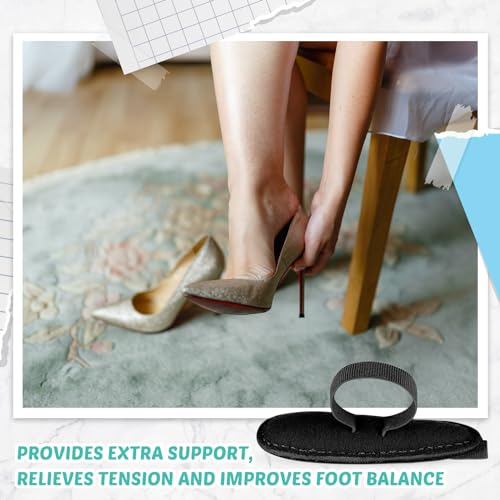 Image of Woanger 8 Pcs Hammer Toe Crest Cushion Soft Straightener Buttress Pads Splint Reduces Pressure from Calluses and Hammer Toes, Medium, Right, Left(Single Hole,Black)