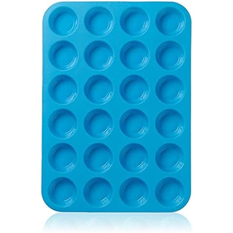 Mini Muffin Puncakes Biscuit Pans 24 Cupcakes Silicone Mold Cups Mold Non Stick Tray Bakeware Baking Tools Cover
