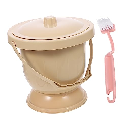 FOMIYES Plastic Urinal Pail Pots Adult Urine Pot Bedpan Cover Sturdy Handle Random