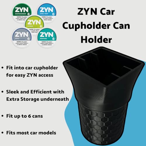 Portavasos para Auto Compatible con Zyn Pouch Cans Negro miniatura 2