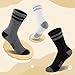 Comfoex 10 Pairs Boys Crew Long Athletic Socks for 4-6 6-8 8-10 Years Old Kids Calf Sports Half Cushioned