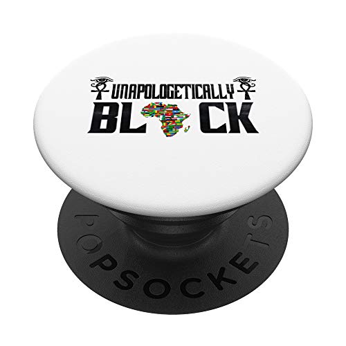 Kemetic Afrocentric Black Melanin African American Apparel PopSockets Agarre y Soporte para Teléfonos y Tabletas