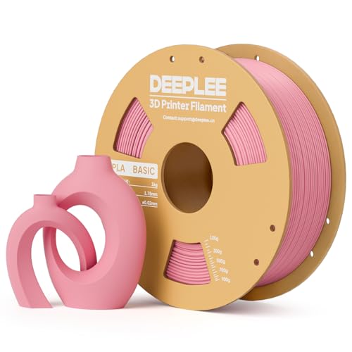 Filamento Pla Basic Deeplee 1,75 Mm Para Impresoras 3d. Precisión 0,02 Mm. Bobina Perfecta, Sin Atascos. Ideal Para Principiantes. Compatible Mayoría Fdm,Rosa 1kg
