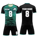 Genérico Camisetas De Futbol niño Equipacion Futbol Niños Personalizada Equipacion Futbol Niño Personalizada Camiseta Futbol Personalizada Personalizar Camisetas de Fútbol para Niños Y Adultos