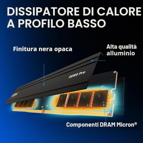 CRUCIAL PRO 32G (1x32G) DDR5-5600 *CP32G56C46U5 - RAM - Immagine 3