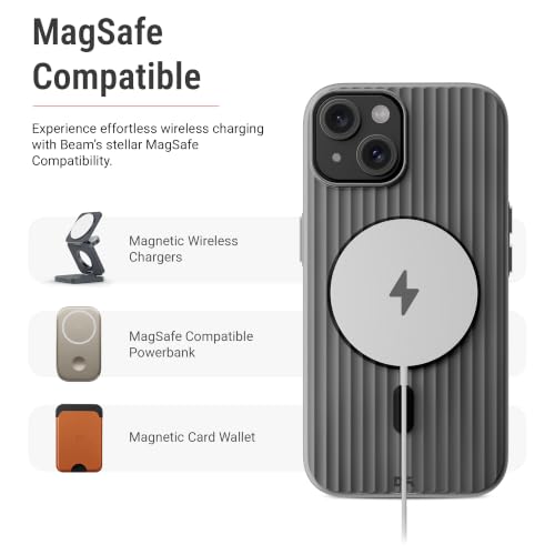 Image of DailyObjects Beam 2.0 Magnetic Protective Cover Compatible with iPhone 15 | MagSafe | Camera & Body Protection|Anti Shock,Scratch Resistant|Precise Cutouts Modern Design|Wireless Charging - Black