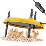 Wärmeplatte Küken mit Temperaturregler, Höhenverstellbare Hühnerstall Heizung 30×30cm,35W Metal Heizplatte,Wärmelampe,Kükenaufzucht für Kleintiere wie Hühner, Wachteln, Katzen