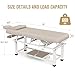 pouseayar Heavy Duty Electric Stationary Massage Table with Backrest Adjustable and Storage Space for Treatment/Medical Spa/Facial/Beauty/Massage Bed and More - 30 x 75 - Beige Gray