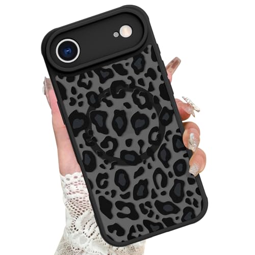 Image of KANGHAR Case for iPhone Air Leopard Printed Pattern | [Compatible with Magsafe] Cute Cheetah Protective Magnetic Case for Girls Women Men 6.5 inch
