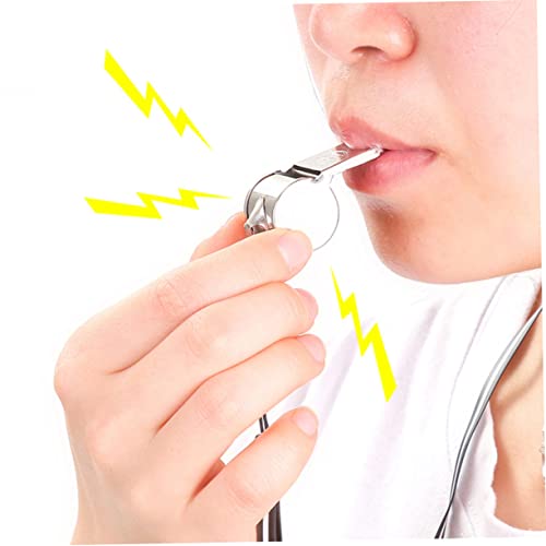 5 silbatos deportivos de acero inoxidable con cordón miniatura 3