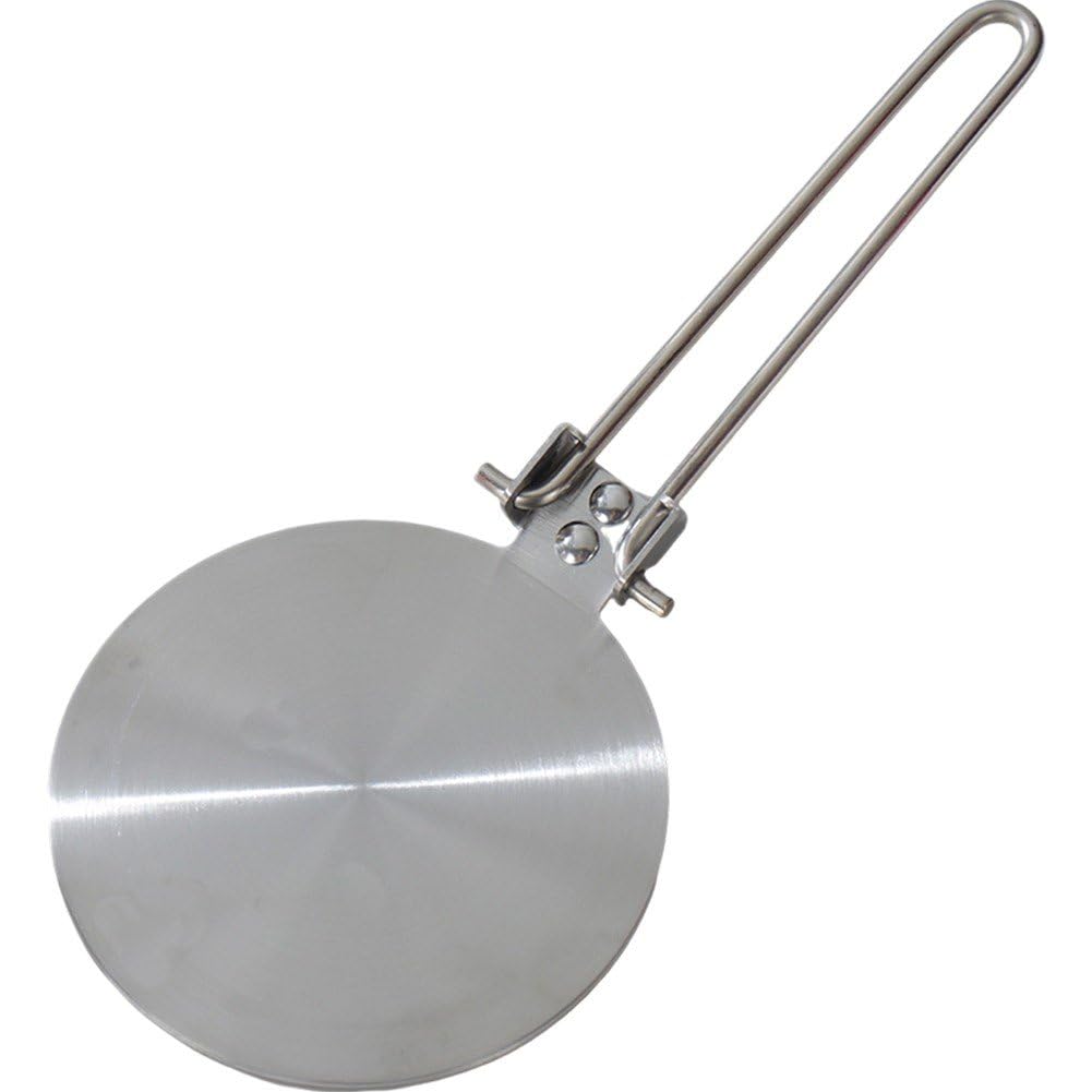 Fituenly Stainless Steel Induction Adapter Plate, Foldable Heat Diffuser Simmer Plate for Induction Cooktop, Electric and Gas Stove, Portable Cooking Converter with Handle
