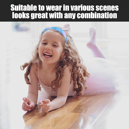 4 Stück Haargummis Für Mädchen, Batik-Haargummis, Elastische Haargummis Für Kinder, Schweißbänder Zum Laufen, Rutschfeste Sport-Stirnbänder, Farbenfrohe Mode-Stirnbänder