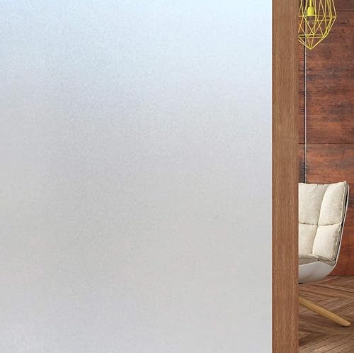 Image of HOME13 Frosted Glass Window Film Window Privacy Film, Removable Static Clings UV Protection Sun Blocking Window Tint for Home Bathroom and Office (24x108 Inch, Frosted Window Film)