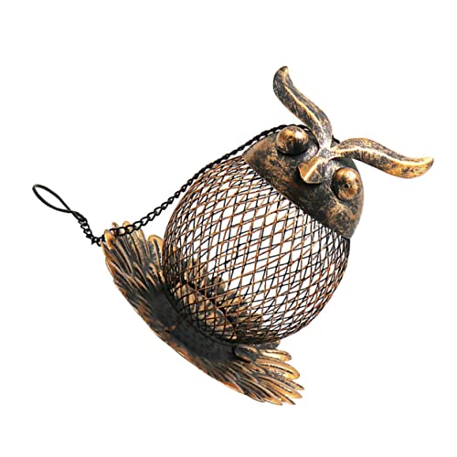 Osaladi Bird Feeder Pet Feeder Hanging Bird Feeder Food Trays Hummingbird Feeder Metal Owl Backyard Bird Feeder Hanging Pet Feeder Iron Hanging Feeder Iron Bird Feeder Outdoor Food Plate #TOP5