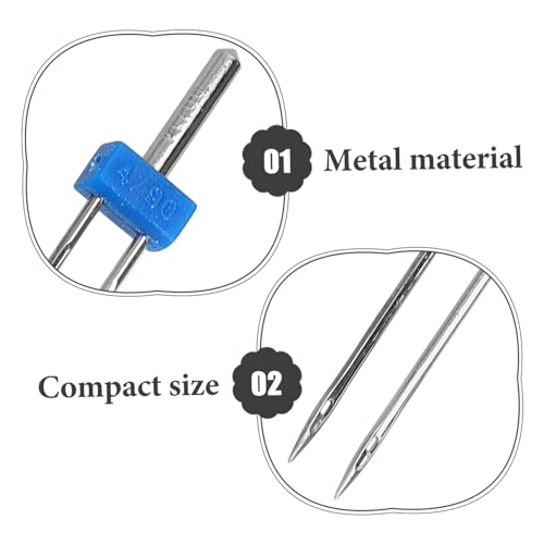 Aiguilles de couture double chas polyvalentes pour créations de vêtements - 7