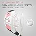 KVV Junior Complete Golf Club Set for Kids/Children Right Hand, 5-7 Years Old 4-Piece Set Includes 4# Hybrid, 7# & 9# Irons, Putter, Head Cover and Portable Golf Stand Bag(Pink 5-7)