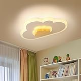 LED Ceiling Light 26W Wood Cloud Cartoon Kids Ceiling Light...