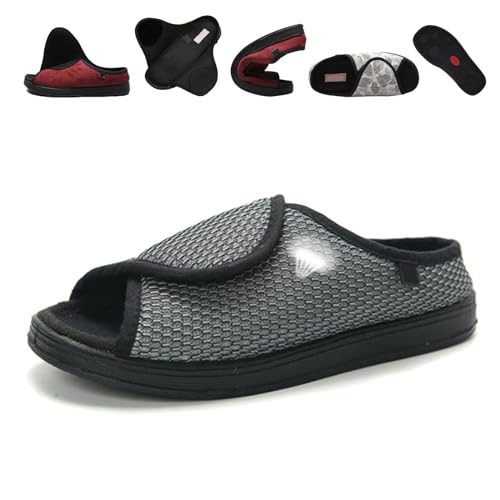 Generic Women's Extra Wide Diabetic Edema Shoes with Adjustable Closures Easy On Off, Elderly Swollen Feet Arthritis Non Slip Orthopedic Slippers