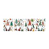 Material: PVC Weihnachten Weihnachtsaufkleber Fenster Weihnachten Weihnachtsaufkleber Weihnachtsaufkleber Puppe Zwerg Gesichtslos Dekoration Wandaufkleber Broilers Vinyl (A, One Size)