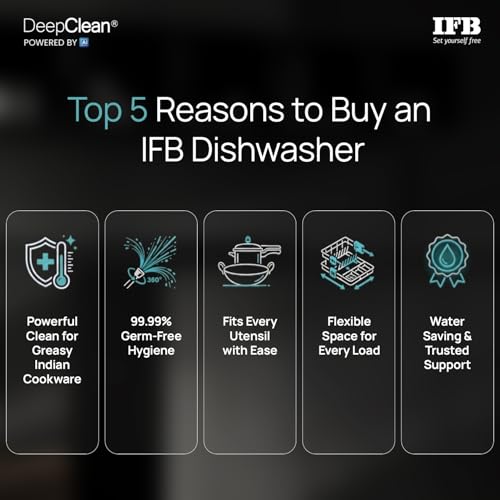 Image of IFB 16 Place Settings with DeepClean Technology Powered by AI Freestanding Dishwasher (Neptune SX16, Pearl Grey, Auto Door Open for Effective Drying, Interior LED Lighting)