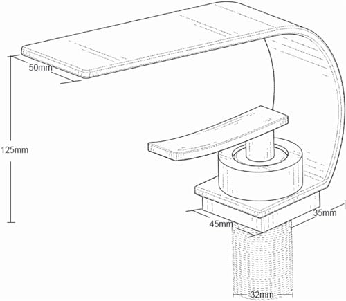 Mitigeur en laiton cascade eau chaude robinet de lavabo à commande unique fluide