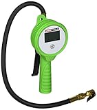 OEMTOOLS 24412 Tire Inflator w/Accurate Digital Tire Gauge | Measuring Range: 0-175 PSI | Measure in PSI, Bar, kPa, & KGF | Oil Resistant Green Rubber Housing | Comes with 21” Hose & Air Chuck