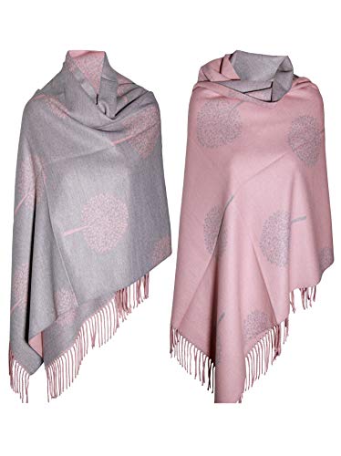 PINK GREY SUPER SOFT LUXURY CASHMERE SCARF MULBERRY TREE PRINT REVERSABLE SUPER SOFT SUMMER WINTER SPRING SCARF UNISEX TRENDY PREMIUM QUALITY SCARFGIFT FOR HER HIM HER EVERYONE3