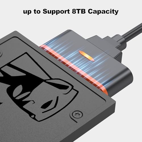 FEMORO SATA to USB C Adapter, Type C to 2.5'' SSD Converter Support Capacity up to 8TB, Internal Solid State Drive SSD Reader for Crucial WD SanDisk PNY and More - Thumbnail 6