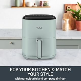 Tefal Easy Fry Max Air Fryer, 5 L Capacity, 6 portions, Healthy frying, Saves Time and Energy, Digital Control Panel, 10 Auto Cooking Programs, Pop Eucalyptus - EY2454G0
