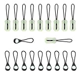 Qusmeiyici 20 Pcs Self Luminous Zipper Pulls,Glow in The Dark Zipper Pulls Head for Outdoor Mountaineering Camping Easy-to-Find Zipper Heads for Backpacks, Jackets, Luggage, Handbags Sweatshirt