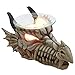 Decorative Snarling Magical Dragon Skull Electric Oil Warmer or Tart Burner for Aromatherapy Essential Scented Oils in Mythical and Medieval Home Decor Lights Halloween Decorations & Gothic Gifts