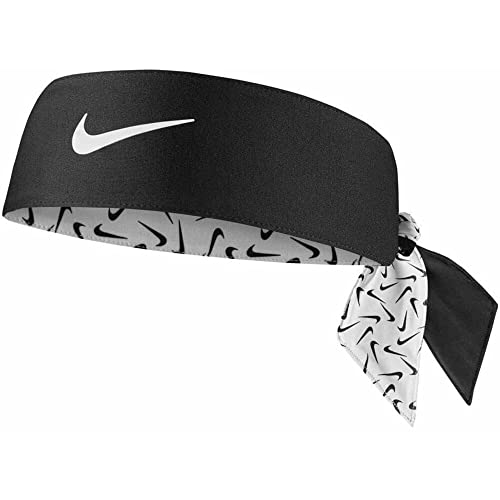 Nike Dri-Fit Head Tie 4.0 bandeau cheveux sport homme femme gris fumé noir absorbant tennis