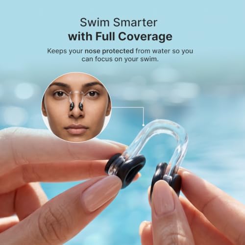 Image of CULT Swimming Cap Goggles with Ear Plugs & Nose Clip Set for Men & Women, Anti-Fog Swimming Goggles with Adjustable Strap, Silicone Swim Cap Combo for Training, Pool & Fitness, Black