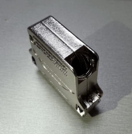 D SUB25 Shell 45 Degrees with Wire Clip 25Pin Zinc Alloy Silver HDB44
