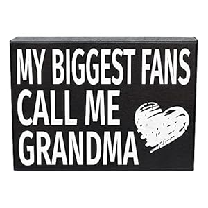 JennyGems Grandma Gifts, My Biggest Fans Call Me Grandma Sign, Grandma Decor, Grandma Wall Hanging, Birthday Gifts for…