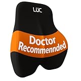 LÜC Lumbar Support Pillow for Office Chair & Car – Ergonomic Memory Foam Back Cushion for Lower Back Pain Relief – Adjustable Strap, Breathable Cover – Improves Posture & All-Day Comfort