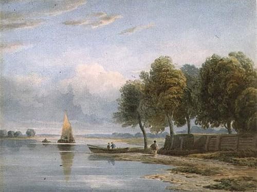 Tableaux Moderne Toile une vue de la Tamise à Millbank par Varley Peinture Chambre 60x90cm