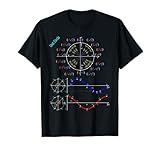Unit Circle with Pi, Sine & Cosine for Maths & Physics Fans T-Shirt
