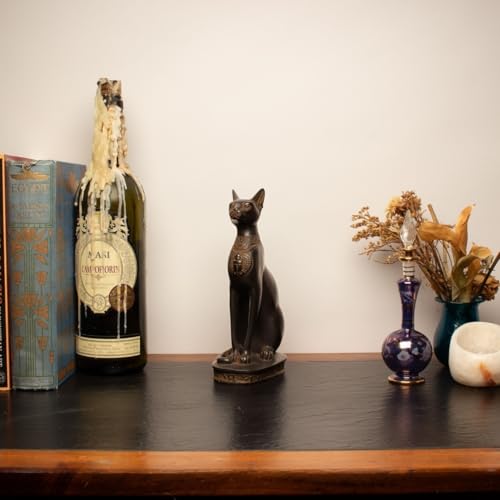 Estatua Diosa Bastet Gato Egipcio 8 in Negro miniatura 2