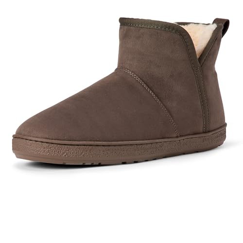 Amazon Essentials Mens Sherpa Boot Slippers Grey 11