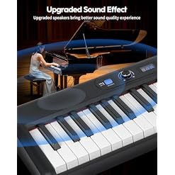 STRICH 88 Key Digital Piano Foldable Full Size Electric Keyboard with Semi-Weighted Sensitive Keys, Portable Electric Piano Set for Beginner, Bundle with Sustain Pedal, Headphones, Music Rest, SEP-88F – Image 7