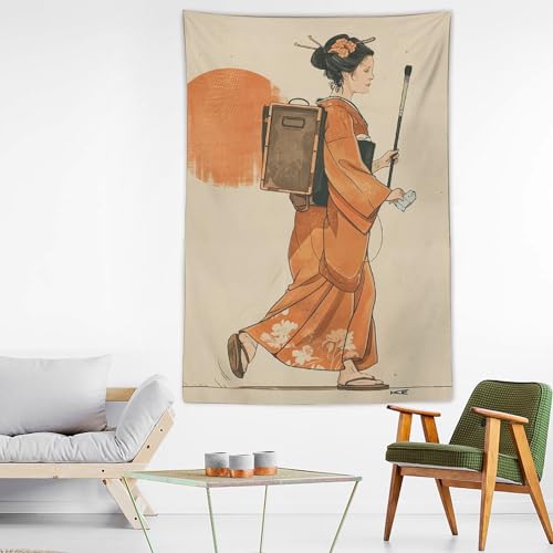 Tapisserie murale de style Ukiyoe poster chambre de qualité