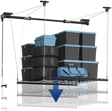 Amazon.com: FLEXIMOUNTS GL1 Overhead Garage Lifting Storage Rack, 4x4 ...