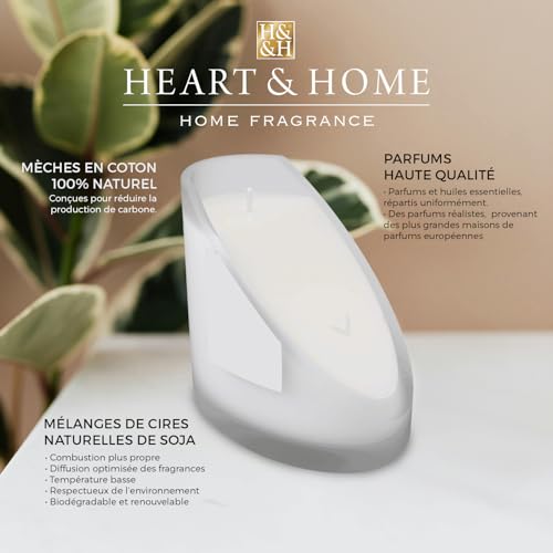 HEART & HOME, Scented Candle Made from Natural Soy Wax for Home, Small Cashmere jar, Burn time 30h, Gift - Image 3
