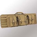 EBSBAG Addensare Double Rifle Case, Fodero Fucile Caccia,Zaino da Pesca Multifunzionale,Borsa per Pistola Tattica, Usato per Caccia, Softair, Tiro, Spedizione di Caccia, Paintball,Tan-118