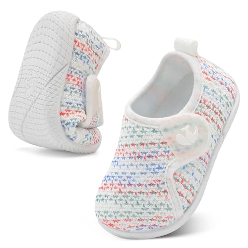 Image of FEETCITY Toddler Walking Shoes Slip On Toddler Shoes Boys Girls Kids Sports Sneakers Casual School Shoes Barefoot Shoes